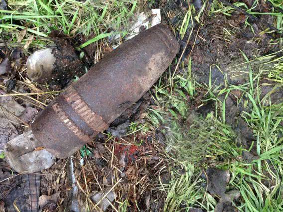 В Николаеве на улице нашли 100-миллиметровый снаряд