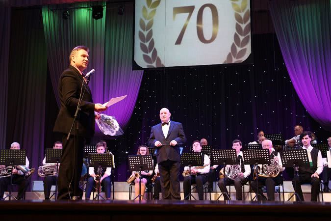 В ОДК состоялся юбилейный вечер, посвященный 70-летию руководителя народного духового оркестра Андрея Чернова