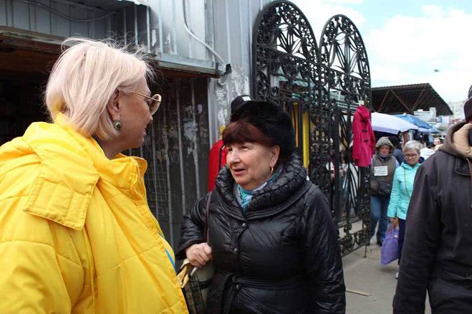 На Центральном рынке в Николаеве побывала Александра Кужель