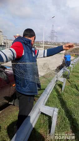 Браконьеры ловят рыбу "пауками" возле Александровской ГЭС на Николаевщине