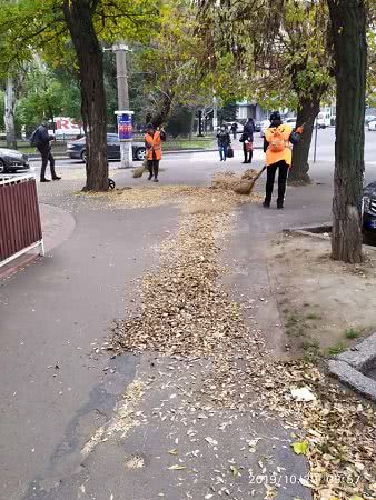 Убрали мусор и листья: в центре Николаева кипит работа