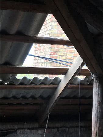 В Николаеве дом стал голубятней после того, как штормовой ветер унёс крышу
