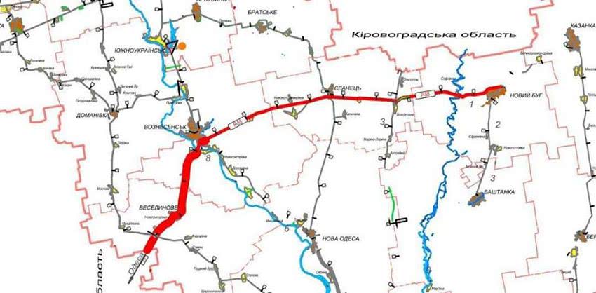 САД планирует ремонт дороги Р-55 на Николаевщине