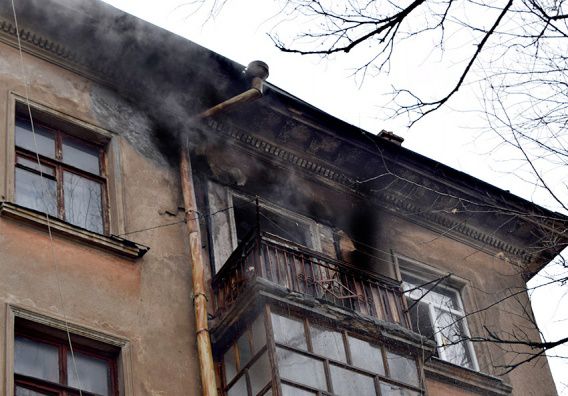 В николаевской многоэтажке выгорела квартира