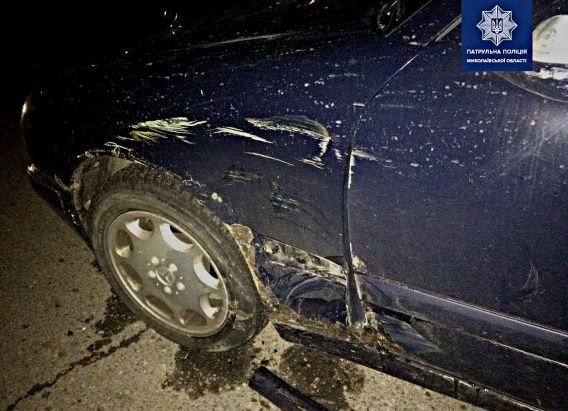 В Николаеве пьяный водитель устроил аварию, закатил скандал и уехал с места ДТП