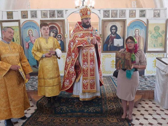 Икона-мученица Святителя Николая Мирликийского обрела место в кафедральном соборе Очакова