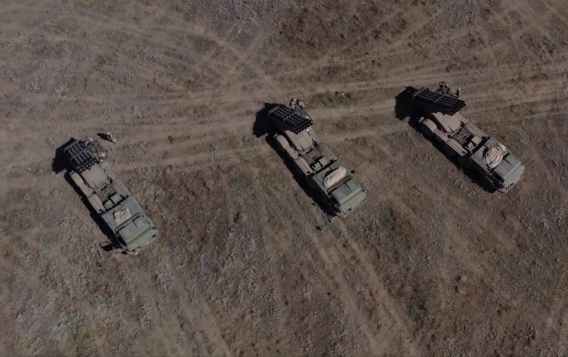 На границе с оккупированным Крымом провели тренировку реактивной артиллерии