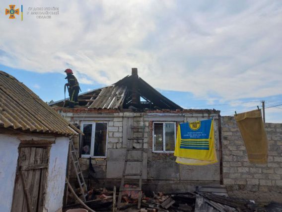 Вчера в Николаевской области частный дом остался без крыши
