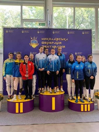 Сборная саблисток Николаевской области - чемпионки Украины U-19