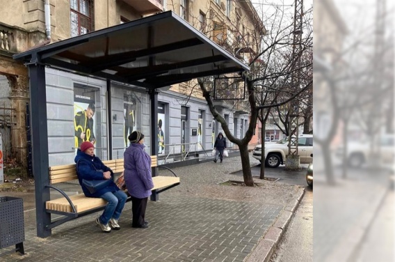 На Потемкинской за 130 тысяч отремонтировали трамвайную остановку
