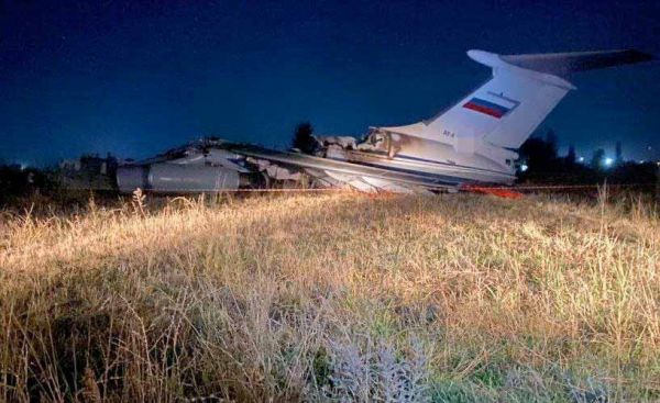 В Душанбе сгорел российский военный транспортник Ил-76