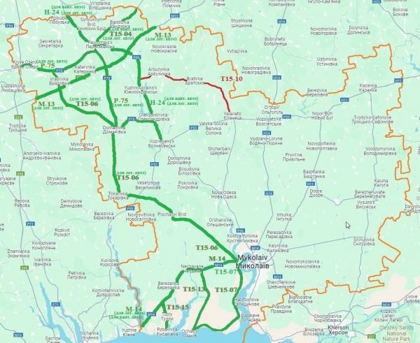 В Николаевской области все еще закрыты для движения четыре автодороги