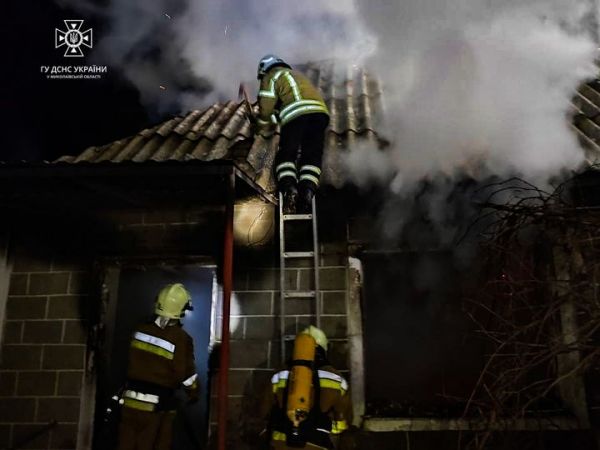 В Николаевской области на пожаре получил ожоги владелец жилого дома