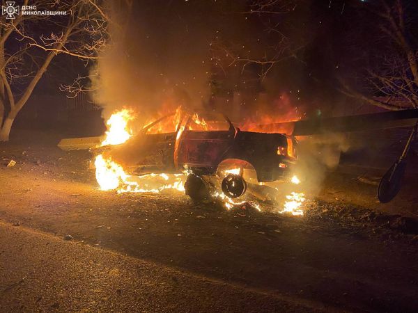 В аварии в Новом Буге полностью сгорел ВАЗ