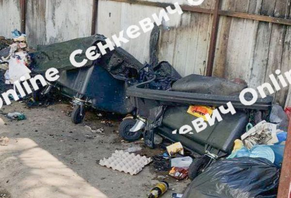 В Центральном районе Николаева за сутки сгорело 9 мусорных контейнеров. Мэр подозревает поджог