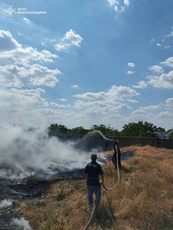 Пожар в Балабановке тушили огнеборцы двух районов Николаева