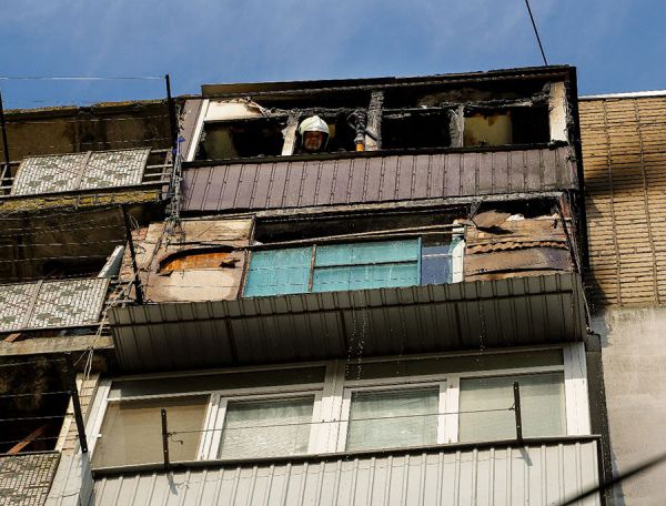 В Николаеве загорелись два балкона в многоэтажном доме