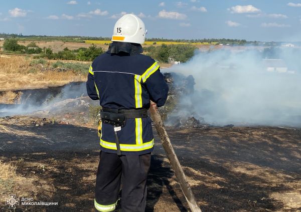 В Николаевской области два пожара начались после вражеских обстрелов