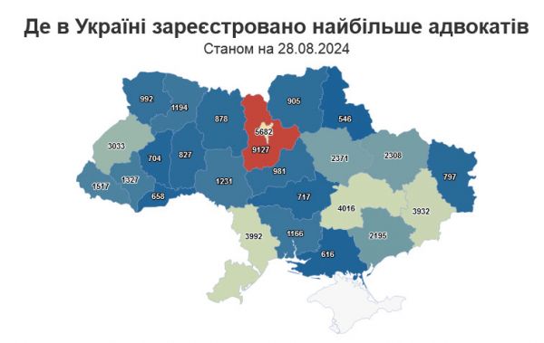 В Николаевской области зарегистрировано почти 1200 адвокатов: это средний показатель по стране