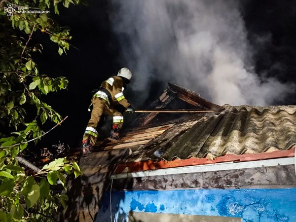 В горящем доме в Николаевской области нашли труп 60-летнего мужчины