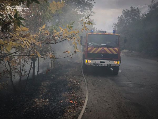 В Николаевской области сгорело семь тонн соломы и пылал сельский дом